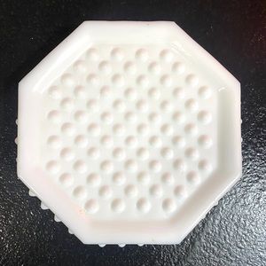Vintage Fenton Milk Glass Hobnail octagon Ashtray dish